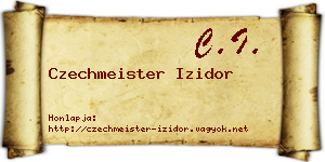 Czechmeister Izidor névjegykártya